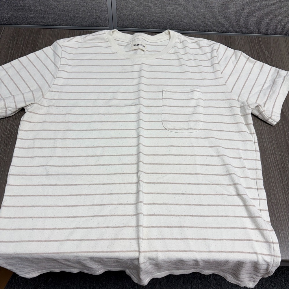 Heavy Bag Tee in Natural Stripe